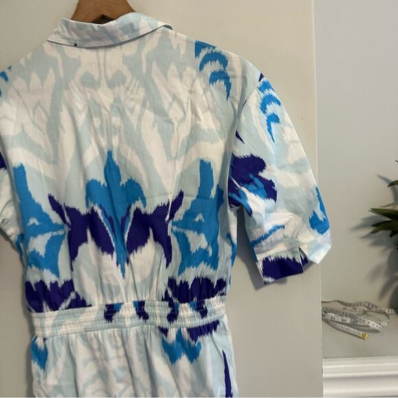 Tuckernuck Sheridan French Blue Ikat Print Mini Dress Small - Picture 5 of 11